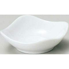珍味&小付セレクション スクエア波小皿(小) 白 白【まとめ買い商品】
