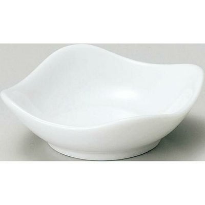 珍味&小付セレクション スクエア波小皿(小) 白 白【まとめ買い商品】