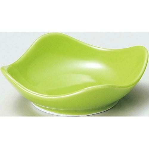 珍味&小付セレクション スクエア波小皿(大) 緑 緑【まとめ買い商品】