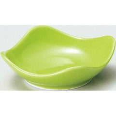 珍味&小付セレクション スクエア波小皿(大) 緑 緑【まとめ買い商品】