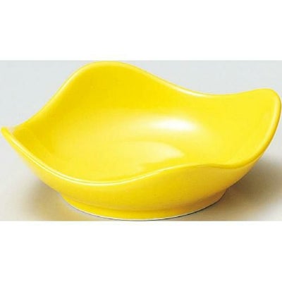 珍味&小付セレクション スクエア波小皿(大) 黄 黄【まとめ買い商品】