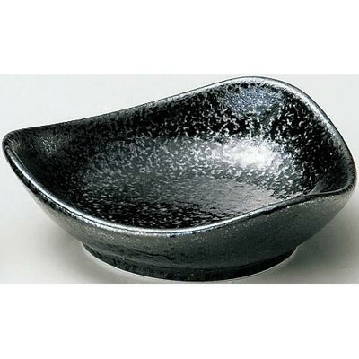 珍味&小付セレクション トライアングル波小皿(大) 黒耀 黒【まとめ買い商品】