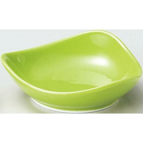 珍味&小付セレクション トライアングル波小皿(大) 緑 緑【まとめ買い商品】