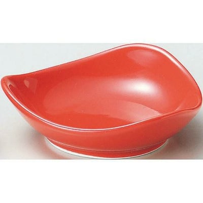 珍味&小付セレクション トライアングル波小皿(大) 赤 赤【まとめ買い商品】