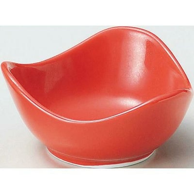 珍味&小付セレクション トライアングル波小鉢 赤 赤【まとめ買い商品】