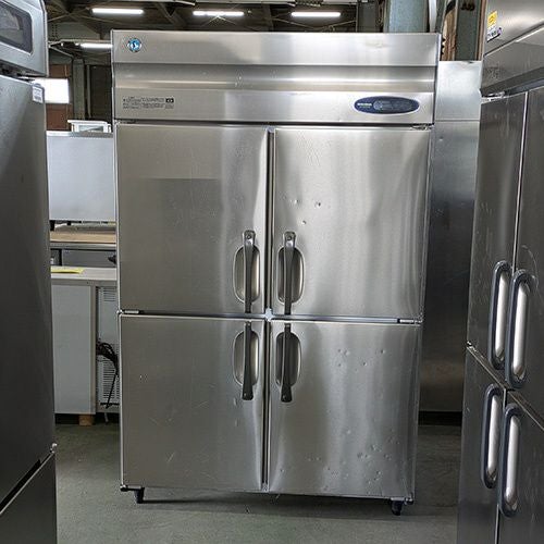 【動確済み】ホシザキ 業務用 冷蔵庫 HR-120ZT3 三相 200V 冷蔵829L 薄型 省エネ 店舗用品 縦型4枚扉 4ドア 大容量 縦型4枚扉 大阪 業界最長1年保証】【中古】縦型冷蔵庫 ホシザキ HR-120ZT3-ML 幅1200
