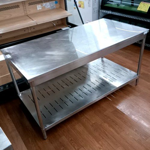 中古】作業台 幅1500×奥行750×高さ800 【送料別途見積】【業務用