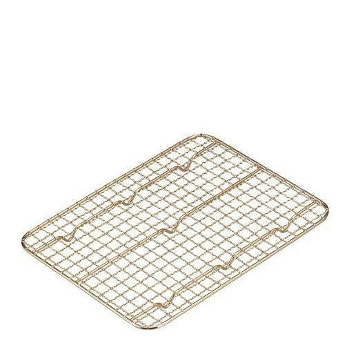 ステンレス 角バットアミ クリンプ目(金メッキ付)15枚取