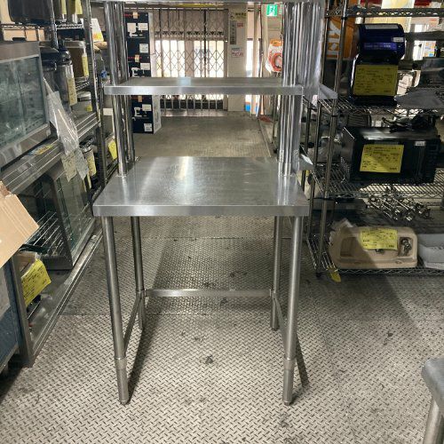 中古】作業台 上棚付き 幅750×奥行600×高さ850 【送料別途見積】【業務