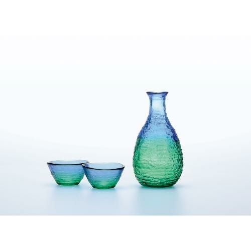 G604M77 【東洋佐々木ガラス】 酒器セット 酒器1個・杯2個入