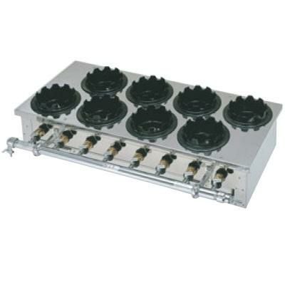 炊飯器 ガス 釜メシガス炊飯器 二列(8個用)都市ガス（13Aのみ） 幅865×奥行370×高さ170(mm)【送料別】