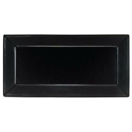 角皿 スクエアー 31.5cm中長角皿 マットブラック