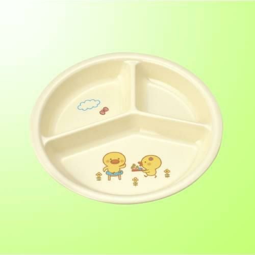子供食器 三つ仕切皿 小 ひよこぐみ