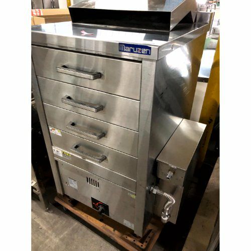 中古】ガス蒸し器 マルゼン MUD-14C 幅750×奥行750×高さ1115 LPG
