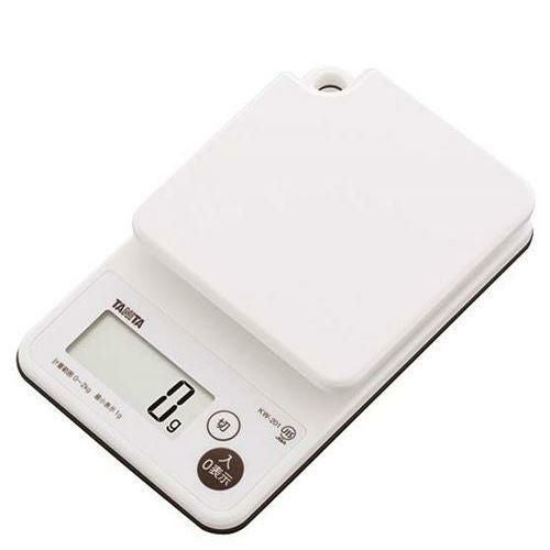 タニタ デジタルクッキングスケール 2kg KW-201 WH ホワイト