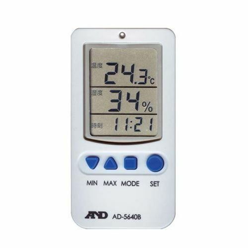 A＆D 時計付 デジタル温湿度計 AD－5640B
