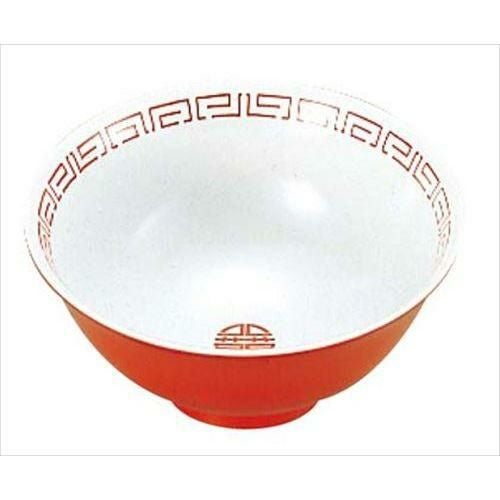 メラミン中華食器 瑞祥 スープ碗 CA-40 外赤内白