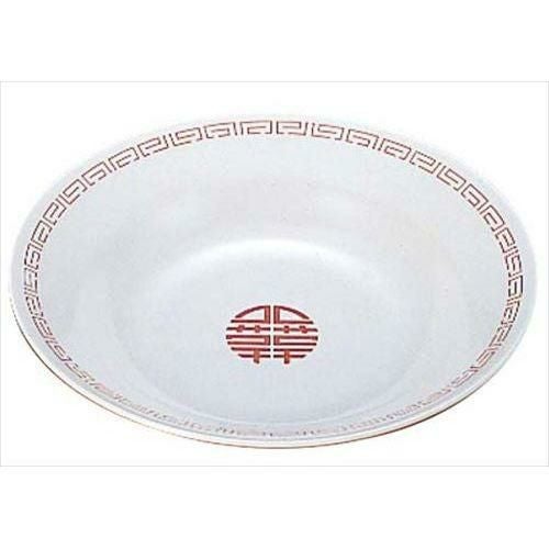 メラミン中華食器 瑞祥 冷麺皿(新型)CA-19 外赤内白