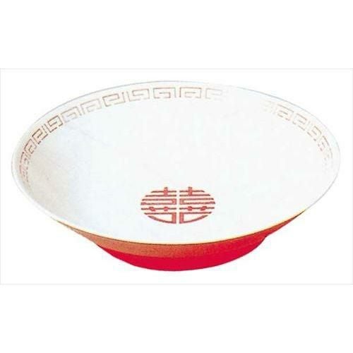 メラミン中華食器 瑞祥 冷麺皿 CA-20 外赤内白
