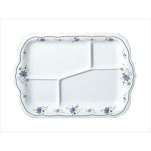 メラミン ビューティーフラワー 角皿A仕切付 15.2インチ BF-24