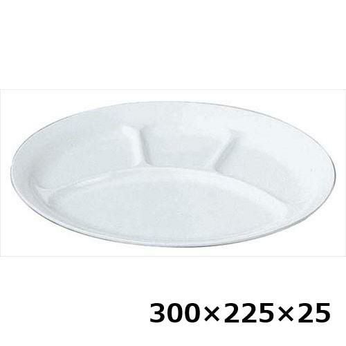 メラミン給食用食器 No.54 大 4ツ切 白