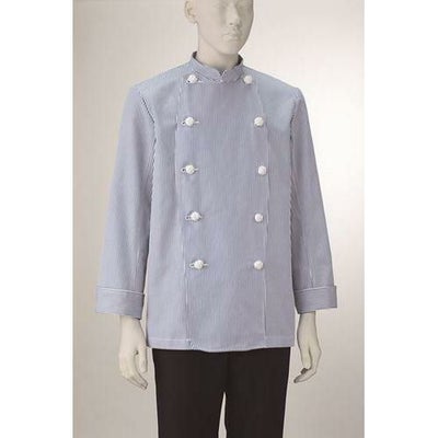 男子コックコート長袖【ストライプ】