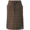 腰下エプロンミドル丈【ブラウンチェック】