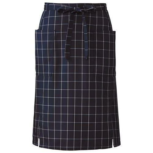 腰下エプロンミドル丈【ネイビーチェック】