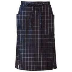 腰下エプロンミドル丈【ネイビーチェック】