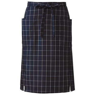 腰下エプロンミドル丈【ネイビーチェック】