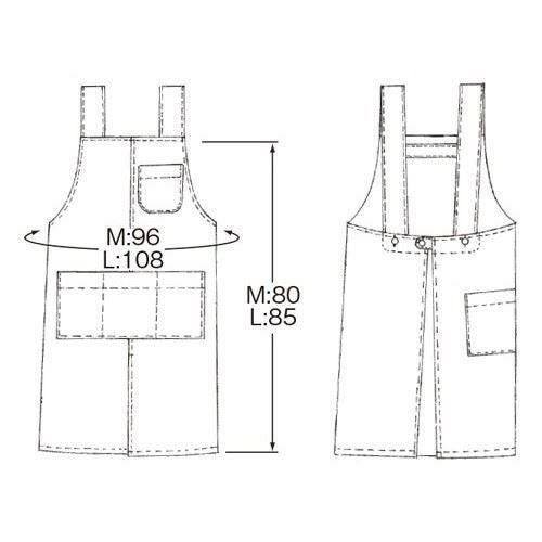 胸当てエプロンＨ型【グリーン】