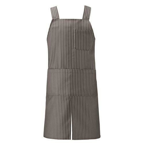 胸当てエプロンＨ型【ブラックストライプ】