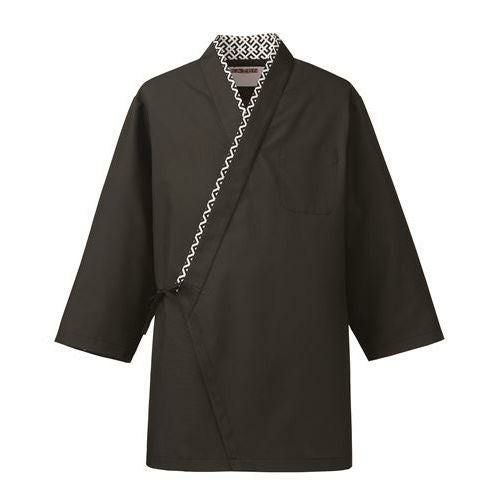 ハッピコート 黒幾何柄