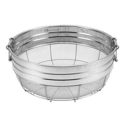 ザル 【18-8 取手付 広巾ザル(ミゾ付)55cm】 (A)580(B)550(C)252(D)120 【グループA】