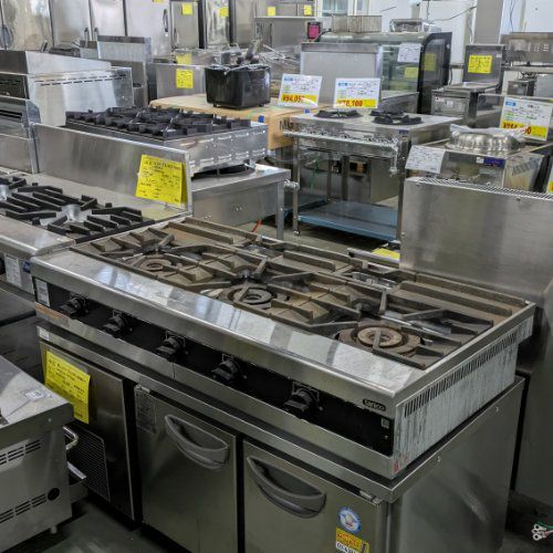 業界最長1年保証】【中古】卓上ガスコンロ 6口 山岡金属 SPK-576T 幅