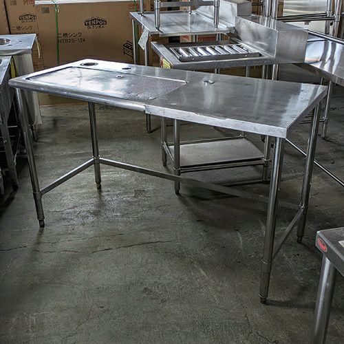 ステンレス作業台　サーバー台『中古良品、天板に穴があり』幅510　高さ860　奥行430 中古】サーバー台 BGなし 幅1400×奥行600×高さ840 【送料別途見積