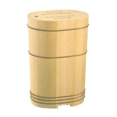包丁差し 【木製 小判 庖丁桶(04307)】 04307 幅185 奥行255 高さ350 【送料無料】