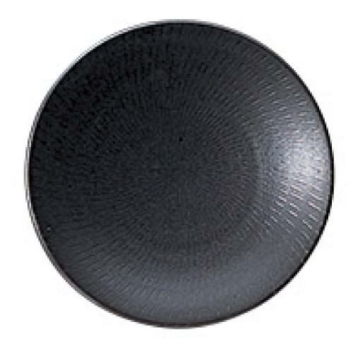 丸皿 千早 尺1皿 黒/盛器