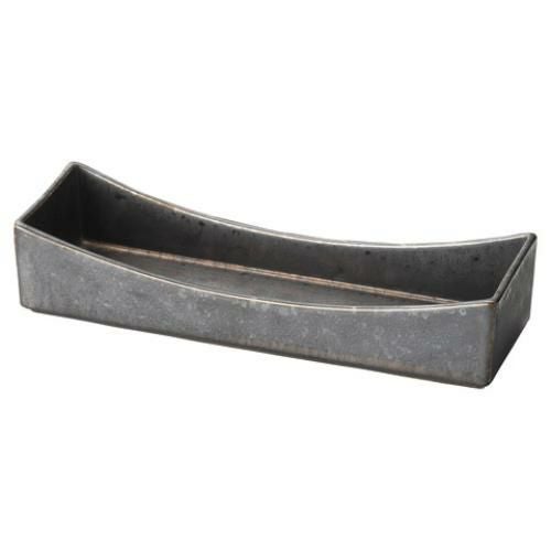 金結晶切立長角前菜皿