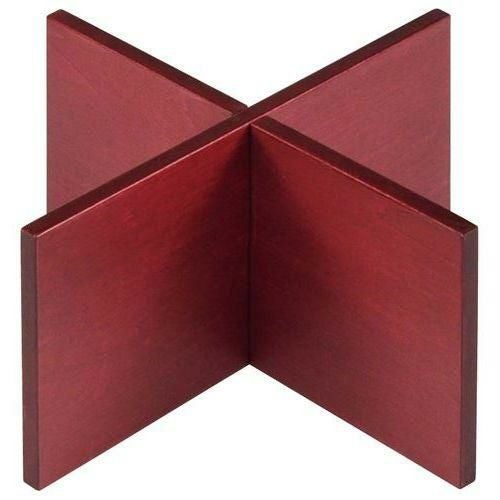 木製 組立十字スタンド 赤 200×200×100mm