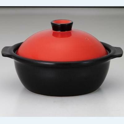 ポトフ 9号鍋 レッド/ブラック 土鍋