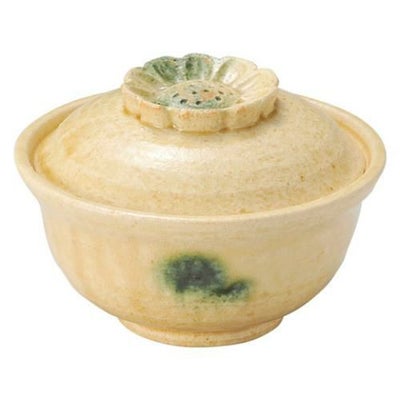 黄瀬戸菊つまみ蓋物