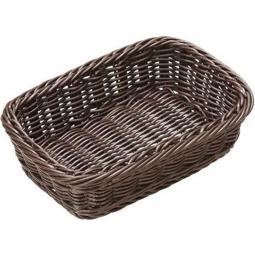 樹脂バスケット(ステンレス枠付)こげ茶 91－077C