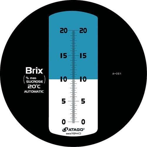 濃度計 【濃度計 20α 自動補正・防水機能付キ 手持チ屈折計】 MASTER 20α 幅33 奥行33 高さ204 【送料無料】