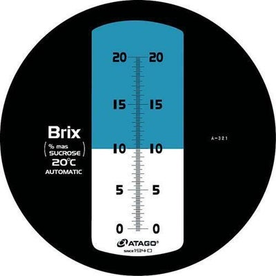濃度計 【濃度計 20α 自動補正・防水機能付キ 手持チ屈折計】 MASTER 20α 幅33 奥行33 高さ204 【送料無料】