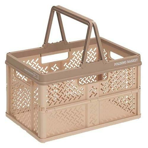 プロフィックス 折りたたみバスケット ハンドル付 M ベージュ