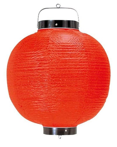 丸 提灯 無地 10号 赤