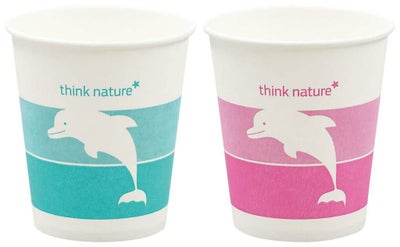 既製イルカ柄 紙コップ 7オンス(50個入)