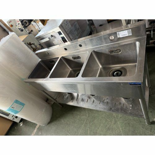 美品　三槽シンク アズマ 三槽シンク KP3-1800｜業務用厨房機器通販の厨房センター