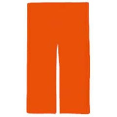 半間用 綿つむぎ 無地 のれん 赤茶